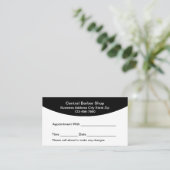 Carte De Rendez-vous Simple Barber Shop Appointment Cards (Debout devant)