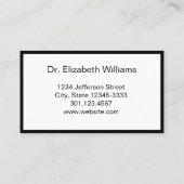 Carte de rendez-vous simple Black White Doctors Of (Dos)