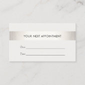 Carte De Rendez-vous Simple blanc moderne FAUX Silver Stripe Rendez-vou (Devant)