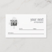 Carte De Rendez-vous Simple Business Logo Appointment Card  (Devant)