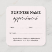 Carte de rendez-vous simple de salon de beauté ros (Devant)