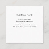 Carte De Rendez-vous Simple Elegant Black & White Appointment Card (Dos)