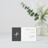 Carte de rendez-vous simple Elegant Black White Be (Debout devant)