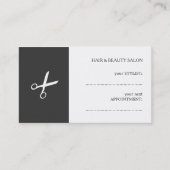 Carte de rendez-vous simple Elegant Black White Be (Devant)