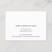 Carte De Rendez-vous Simple Elegant Black White Beauté (Dos)