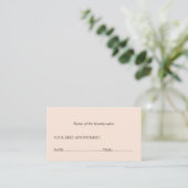 Carte de rendez-vous simple Elegant Clean Beauty S (Debout devant)