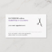 Carte de rendez-vous simple Elegant Clean Hair Sty (Devant)