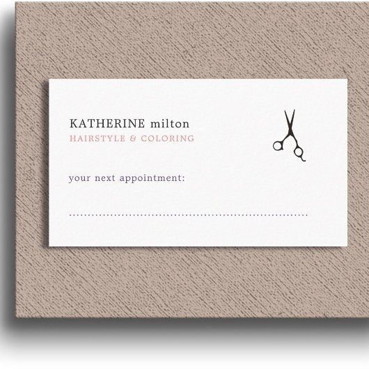 Carte de rendez-vous simple Elegant Clean Hair Sty
