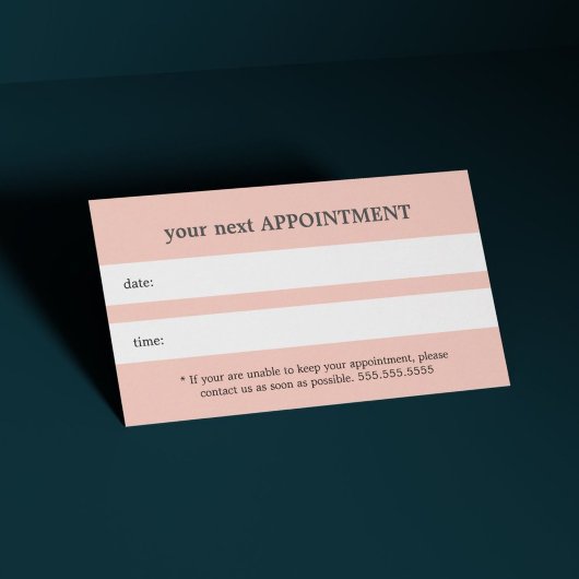 Carte De Rendez-vous Simple Elegant Light Pastel Beauté