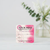 Carte De Rendez-vous Simple Elegant Light Pink Beauty Salon (Debout devant)