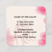 Carte De Rendez-vous Simple Elegant Light Pink Beauty Salon (Dos)