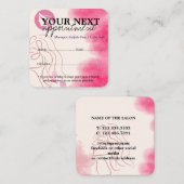 Carte De Rendez-vous Simple Elegant Light Pink Beauty Salon (Devant / Derrière)