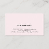 Carte De Rendez-vous Simple Elegant Light Rose Beauty (Dos)