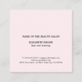 Carte De Rendez-vous Simple Elegant Light Rose Beauty Appointment Card (Dos)