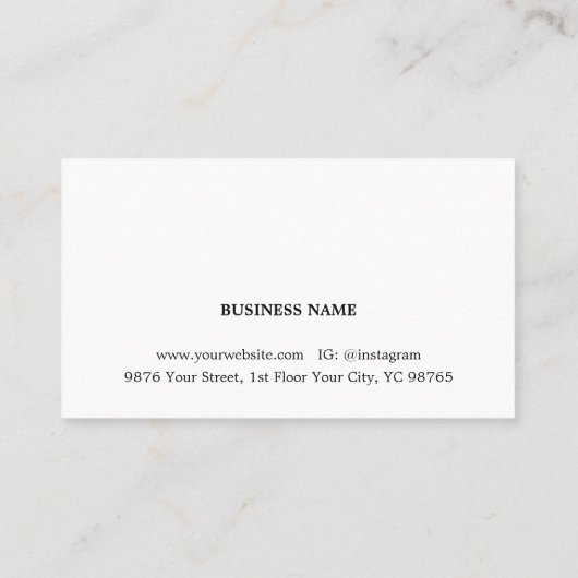 Carte De Rendez-vous Simple élégant noir blanc gras (Dos)