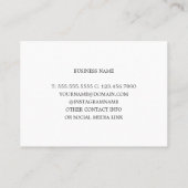 Carte De Rendez-vous Simple Elegant White Gold Beauty Salon (Dos)