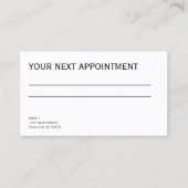 Carte de rendez-vous simple en blanc clair (Devant)