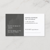 Carte de rendez-vous simple en noir blanc (Devant)