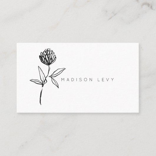 Carte De Rendez-vous Simple Encre Moderne Entreprise Artisanale Autocht (Devant)