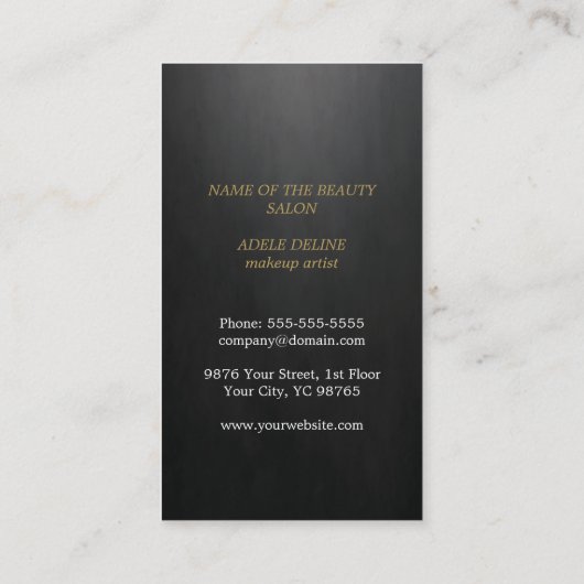 Carte de rendez-vous simple et élégante Black Whit (Dos)