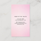 Carte de rendez-vous simple et élégante de beauté  (Dos)