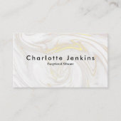 Carte de rendez-vous simple et élégante en marbre (Devant)