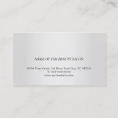 Carte de rendez-vous simple et élégante Faux Silve (Dos)