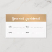 Carte de rendez-vous simple et élégante White Gold (Devant)