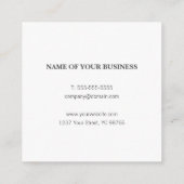 Carte de rendez-vous simple et élégante White Gold (Dos)