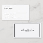 Carte de rendez-vous simple et moderne (Devant / Derrière)