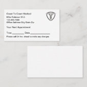Carte de rendez-vous simple et moderne pour cabine (Devant / Derrière)