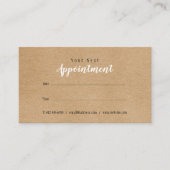 Carte de rendez-vous simple et moderne Rustic Kraf (Devant)