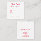 Carte De Rendez-vous simple minimum ajouter votre nom texte images nomm (Devant / Derrière)