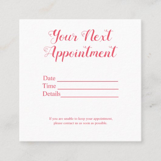 Carte De Rendez-vous simple minimum ajouter votre nom texte images nomm (Devant)