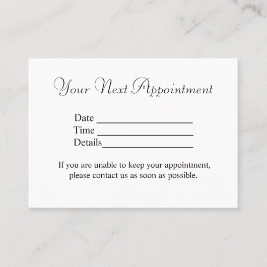 Carte De Rendez-vous simple minimum ajouter votre nom texte images nomm (Devant)