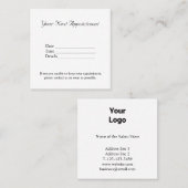 Carte De Rendez-vous simple minimum ajouter votre nom texte images nomm (Devant / Derrière)