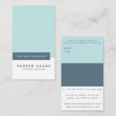 Carte De Rendez-vous Simple moderne pastel bleu géométrique (Devant / Derrière)