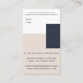 Carte De Rendez-vous Simple Moderne pastel Géométrique (Dos)