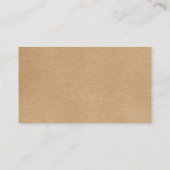 Carte de rendez-vous simple moderne rustique Kraft (Dos)