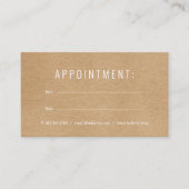 Carte de rendez-vous simple moderne rustique Kraft (Devant)
