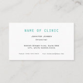 Carte De Rendez-vous Simple Optométrie Plain Lunettes de vue Logo Rende (Dos)