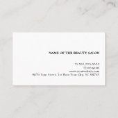 Carte De Rendez-vous Simple Pastel White Stripes Salon De Beauté (Dos)