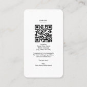 Carte de rendez-vous simple pour dentiste noir et (Dos)