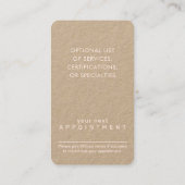 Carte De Rendez-vous Simple Script Blush Pink & Kraft Élégant Vertical (Dos)