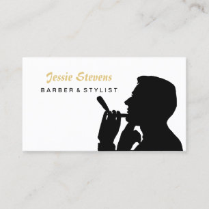 Carte De Rendez-vous Simple Sraser Man Barber Shop and Hairstylist