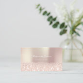 Carte De Rendez-vous Skinny Glitte Blush Maquillage Artiste Planificate (Debout devant)