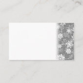Carte De Rendez-vous Snowflakes blanc Luxueux gris élégant Noël (Devant)