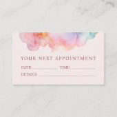 Carte De Rendez-vous Soft Blush Ink Modern Appointment Card (Devant)