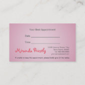 Carte De Rendez-vous Soins aux animaux de compagnie Bain et Grooming Bu (Dos)