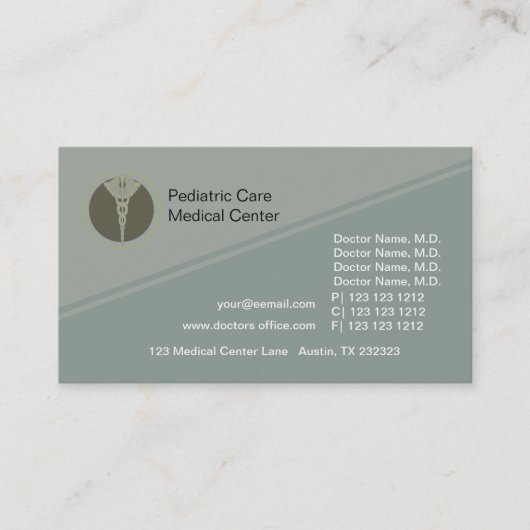 Carte De Rendez-vous Soins aux patients du bureau du médecin de (Devant)